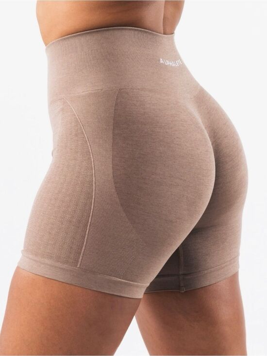 Alphalete Pants - Alphalete Amplify Contour Short 5” High Rise Sand NEW Medium